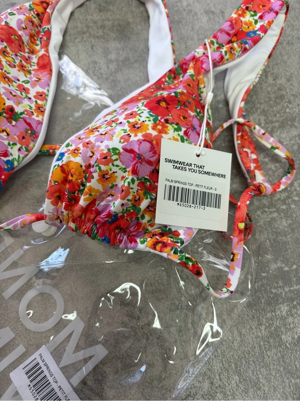 Monday Swimwear Palm Springs Multicolor Floral Triangle Bikini Top